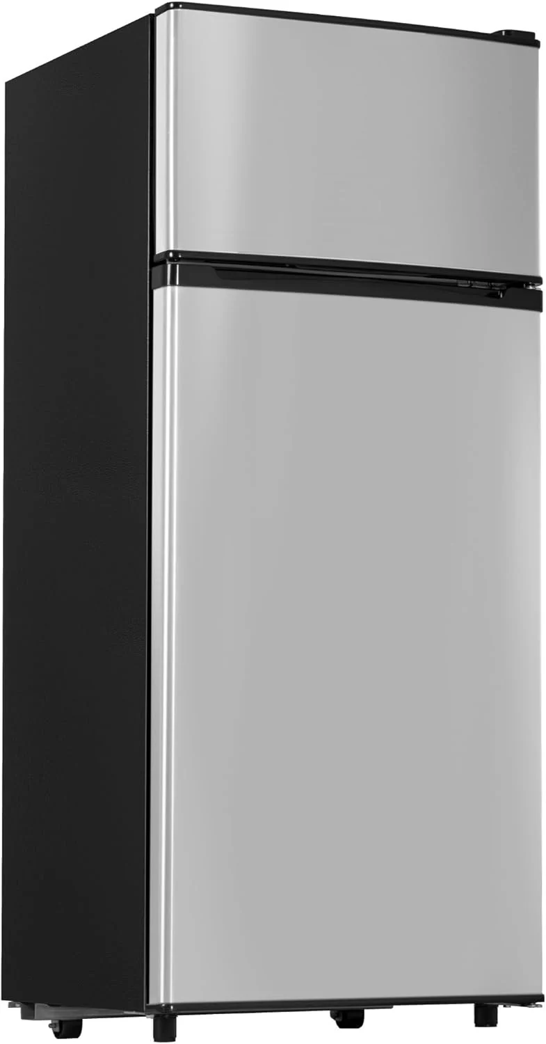 Mini-réfrigérateur Manastin 4,5 pi³ avec congélateur, petit réfrigérateur à 2 portes pour bureau ou cuisine