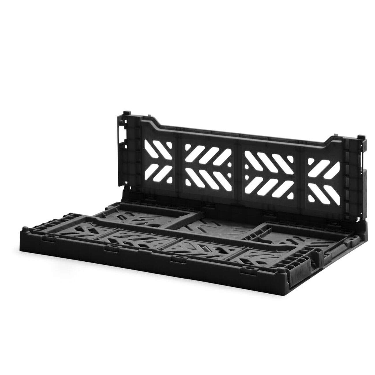 Casier pliable en plastique noir 40x30xH15cm
