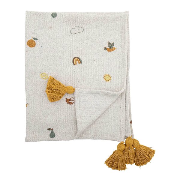 Pledd Agnes 100x80 cm natur