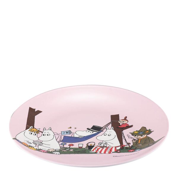 Mummi asjett 22,5 cm piknik rosa