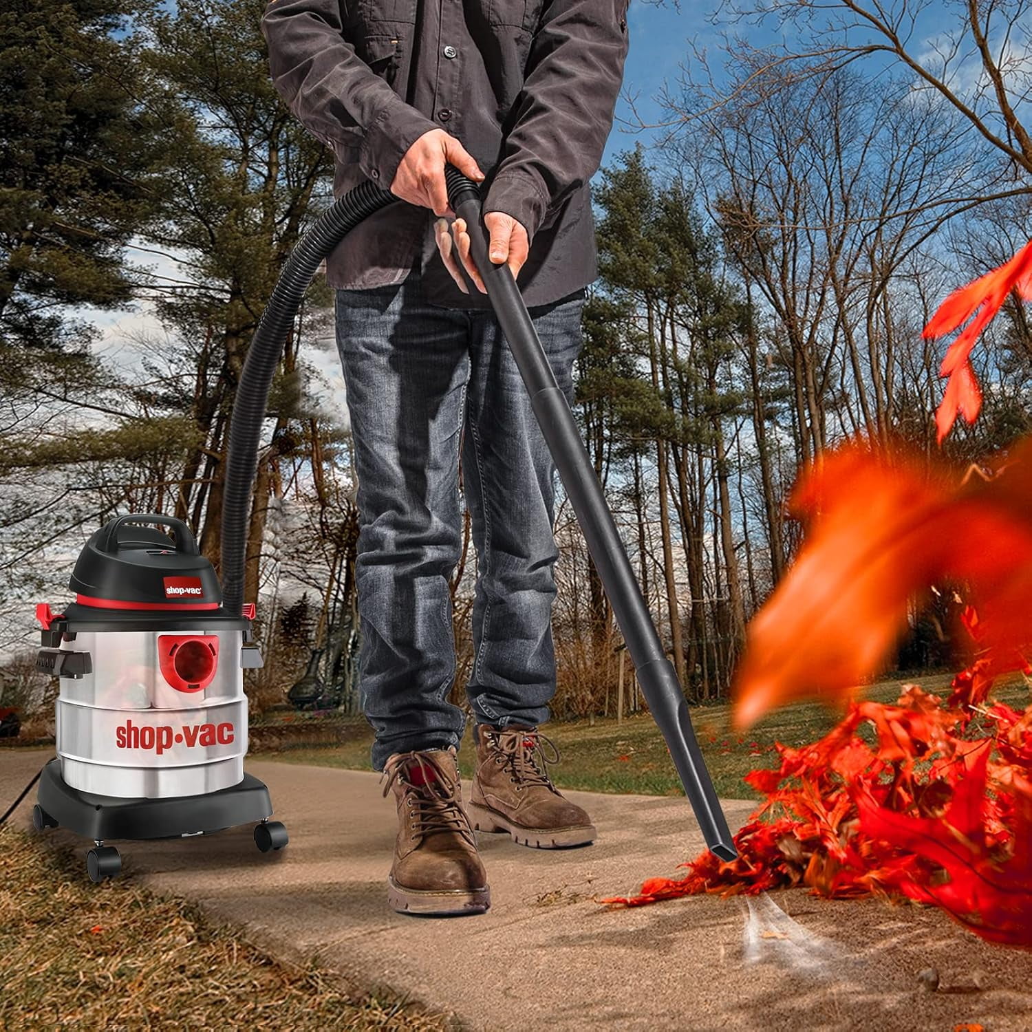 5989300, 5 Gallon, 4.5 HP Electric Corded Wet/Dry Vacuum Cleaner for Garage, Silver(None) - Image 7
