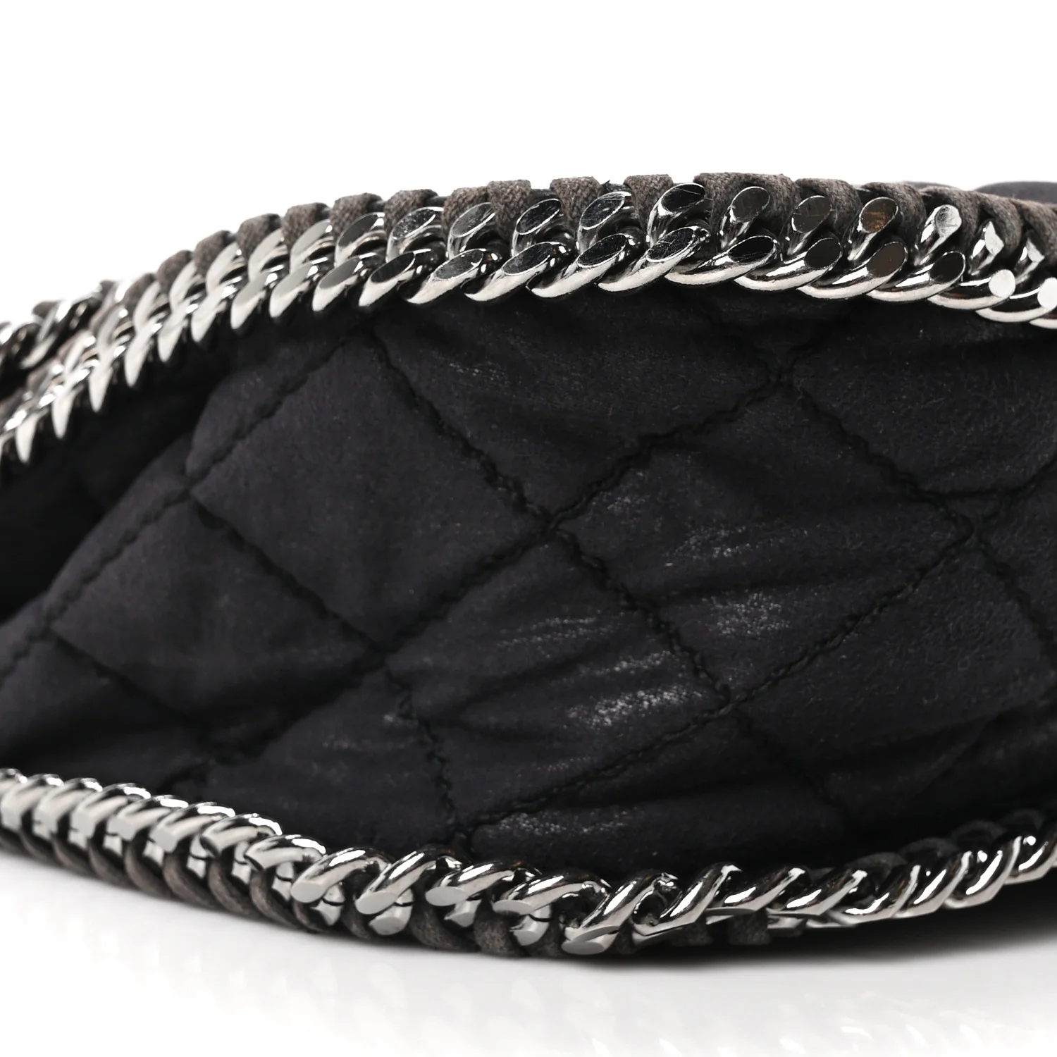Shaggy Deer Quilted Falabella Shoulder Bag Black