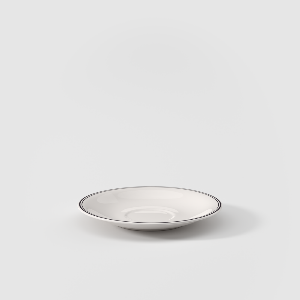 Design Naif Cappuccino cup saucer - White, 7.7'', Premium Porcelain
