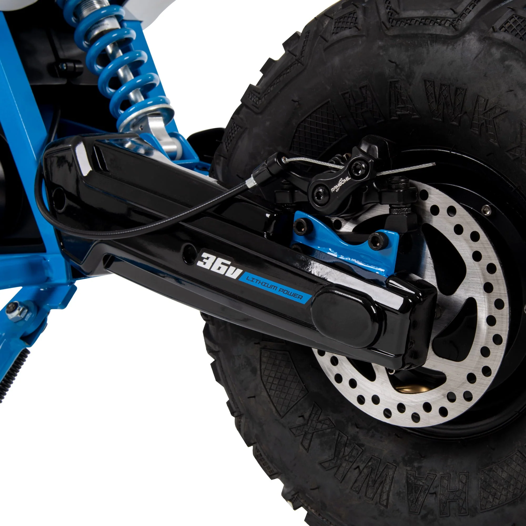 CR8-R 36-volt Electric Mini Bike, White - Image 3