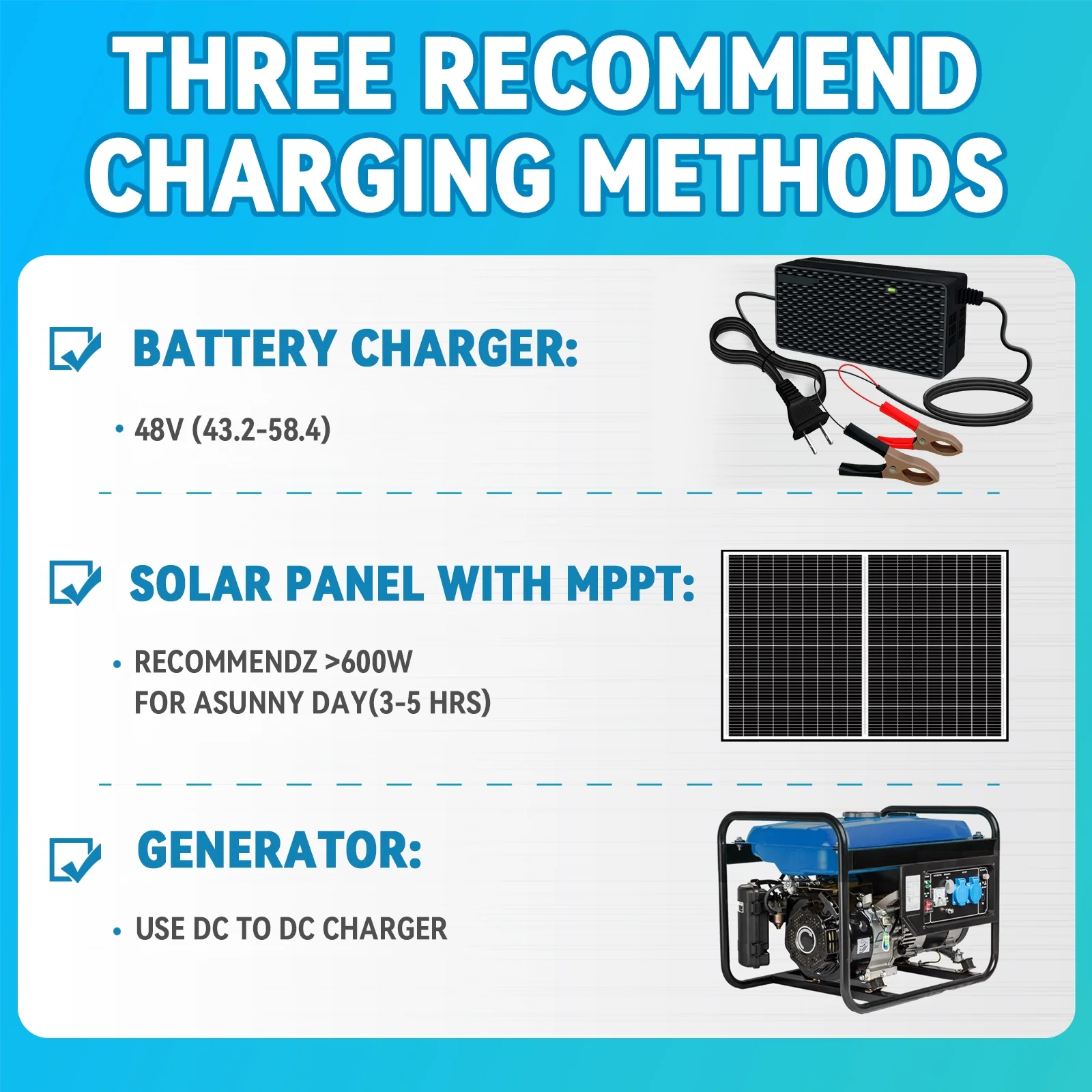 48V 100AH Golf Cart LiFePO4 Battery Bluetooth,51.2V Lithium Batteries for RV,Trolling Motor,Solar,Marine,Boat,Camping,Van,200A BMS,15000+ Deep Cycles - Image 7