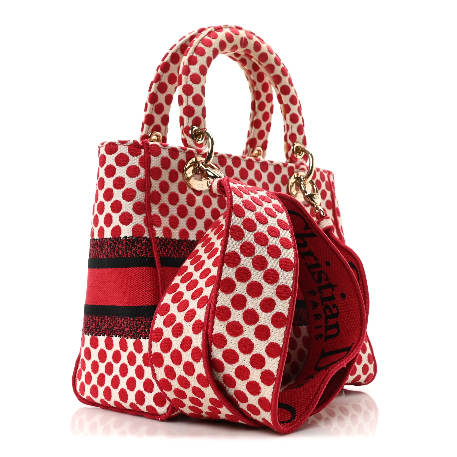 Canvas Medium DiorAmour Dots Lady D-Lite Red