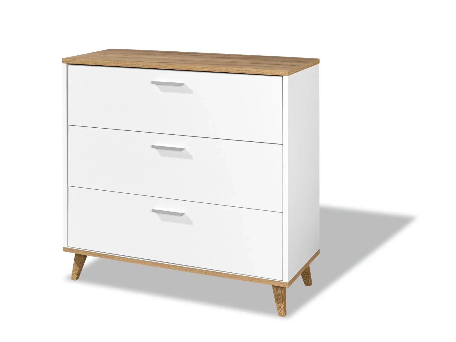 LIVARNO home Commode Corfou, 80 x 75 x 33 cm, blanche/imitation chne