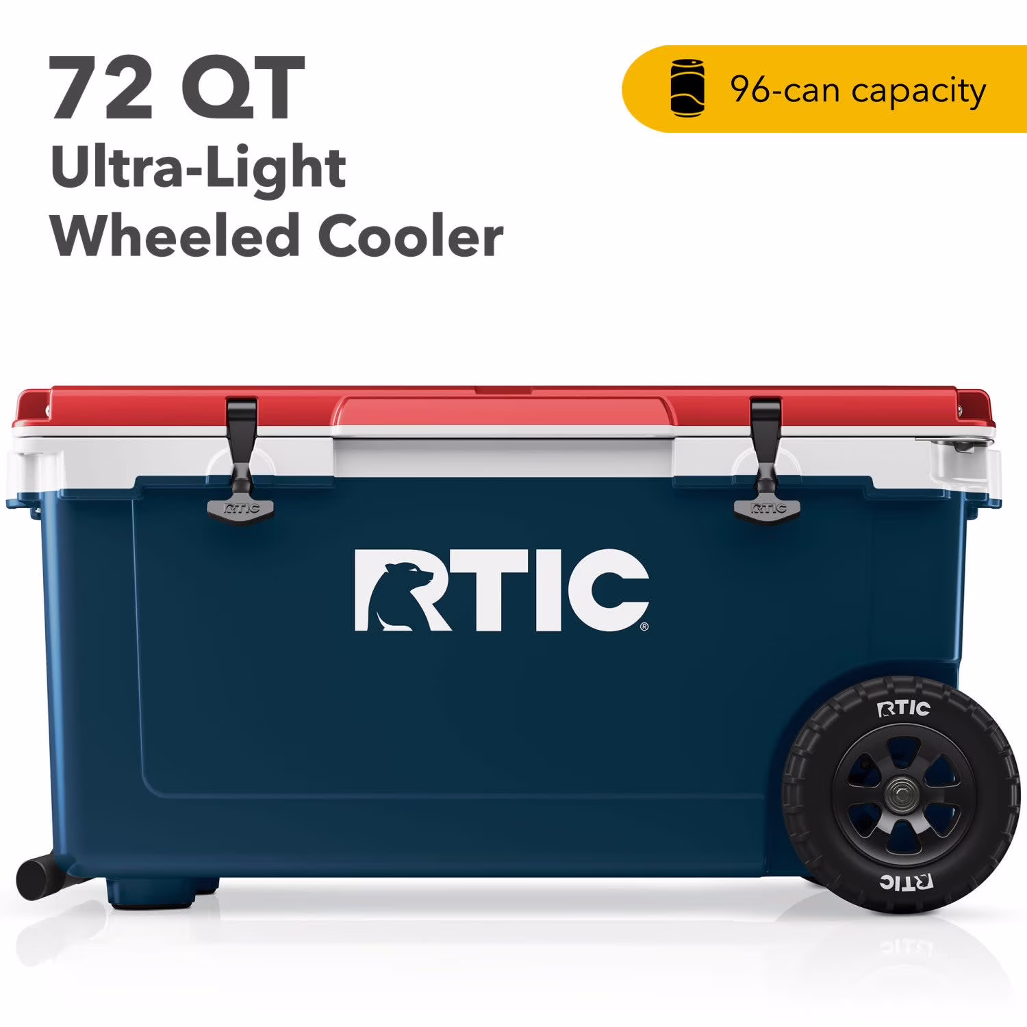 72 QT Ultra-Light Wheeled Hard-Sided Ice Chest Cooler, Fits 96 Cans, Dark Grey Cool Grey(Dark Grey Cool Grey) - Image 5