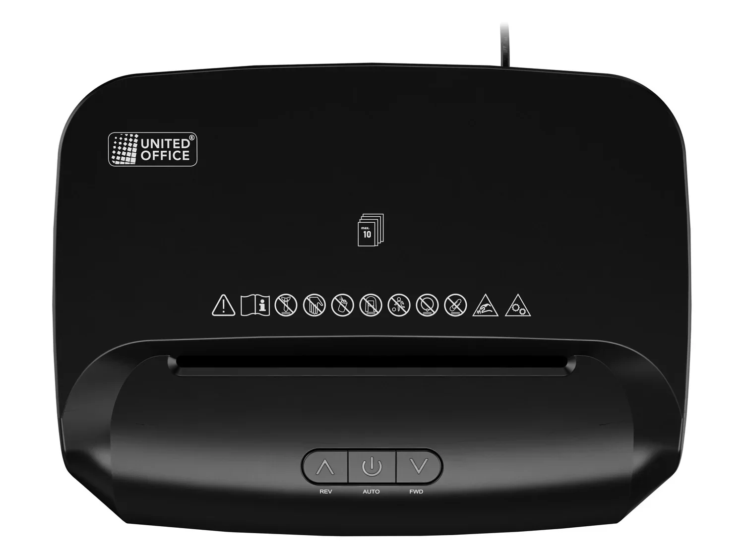 UNITED OFFICE Destructeur de documents UAVS 450 A1 avec tiroir, 23 L
