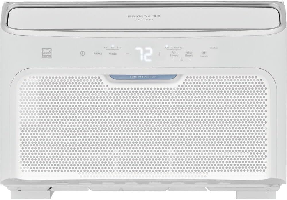 Climatiseur et déshumidificateur de fenêtre Frigidaire Gallery 10 000 BTU à onduleur intelligent avec télécommande, 115 V, refroidit jusqu'à 450 pi² pour appartement, chambre et pièces moyennes