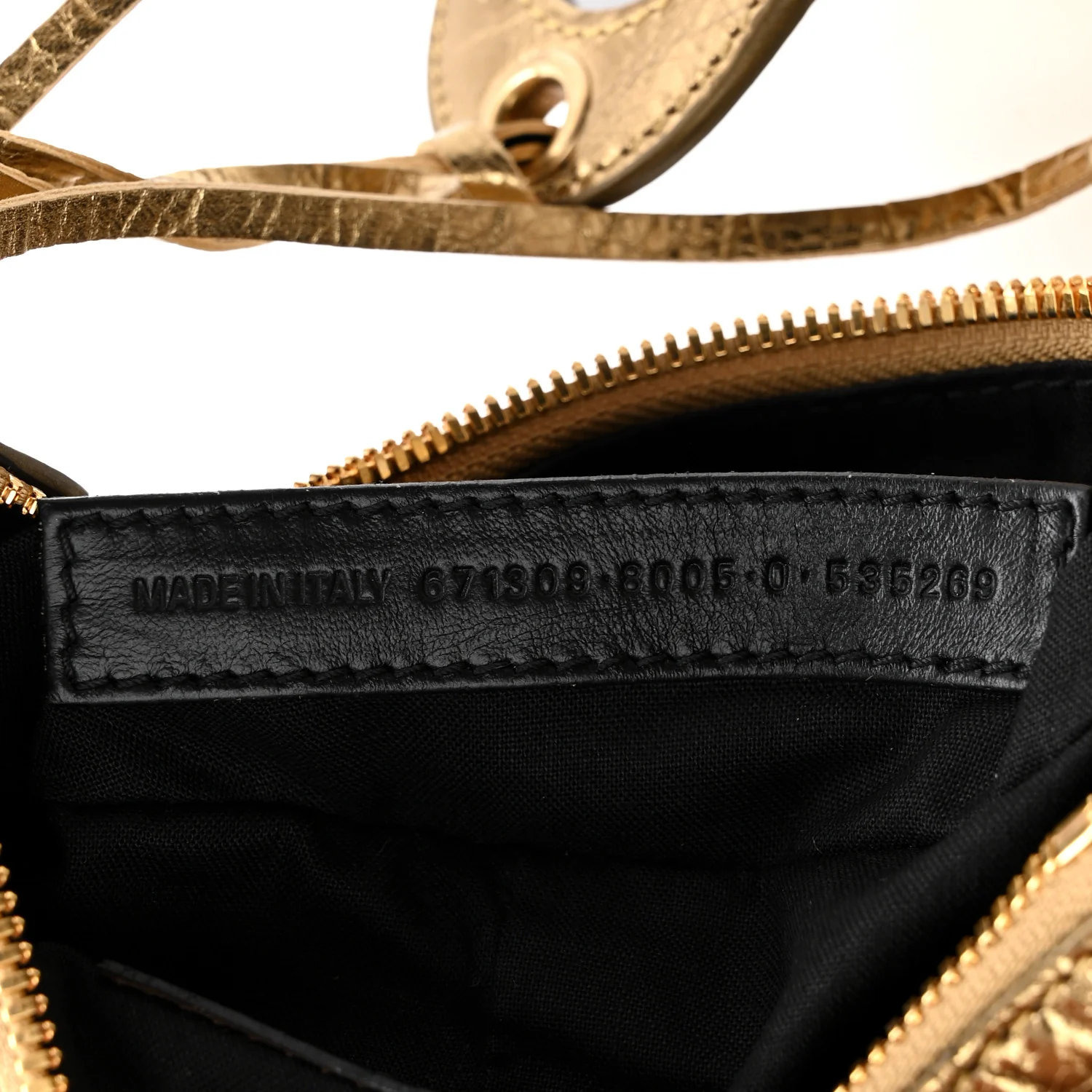 Metallic Agneau Arena Le Cagole Shoulder Bag XS Gold