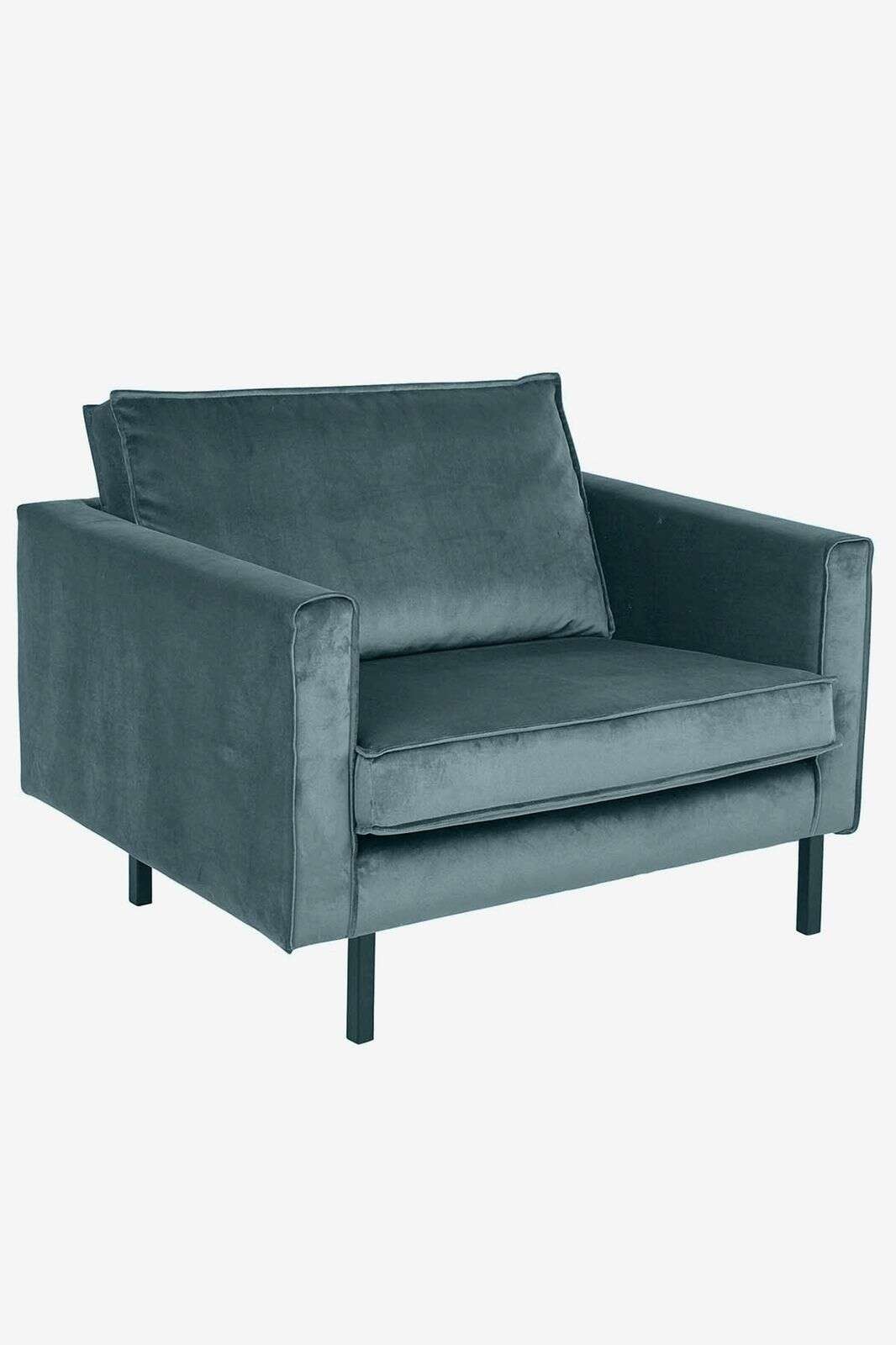 Amsterdam velvet loveseat juke grijs blauw