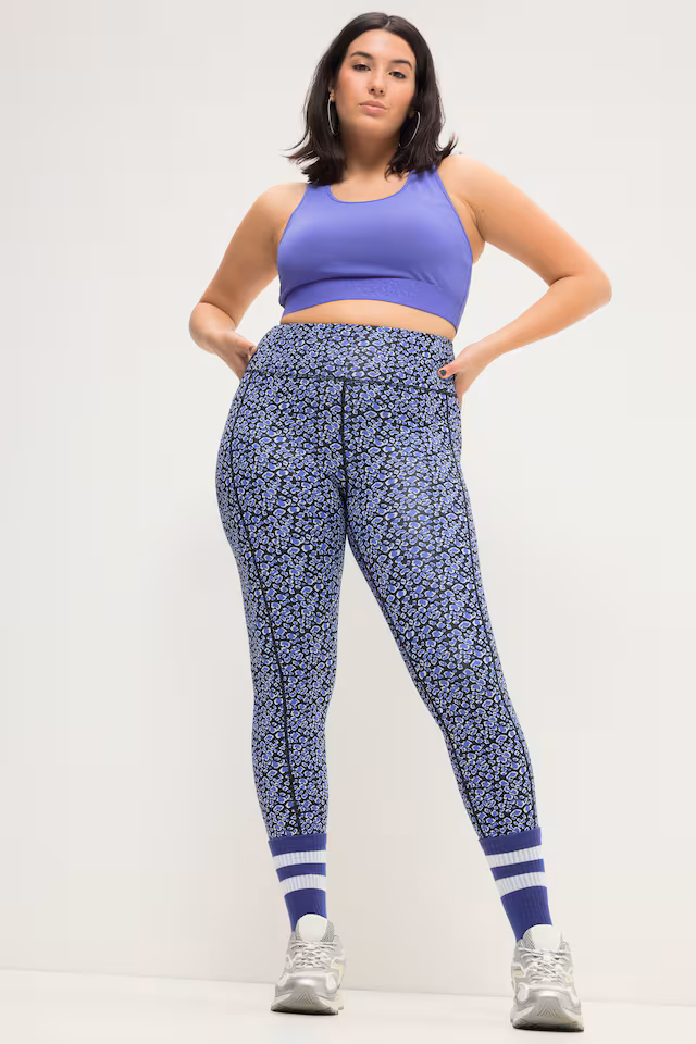 Sporty Leopard Print Tights