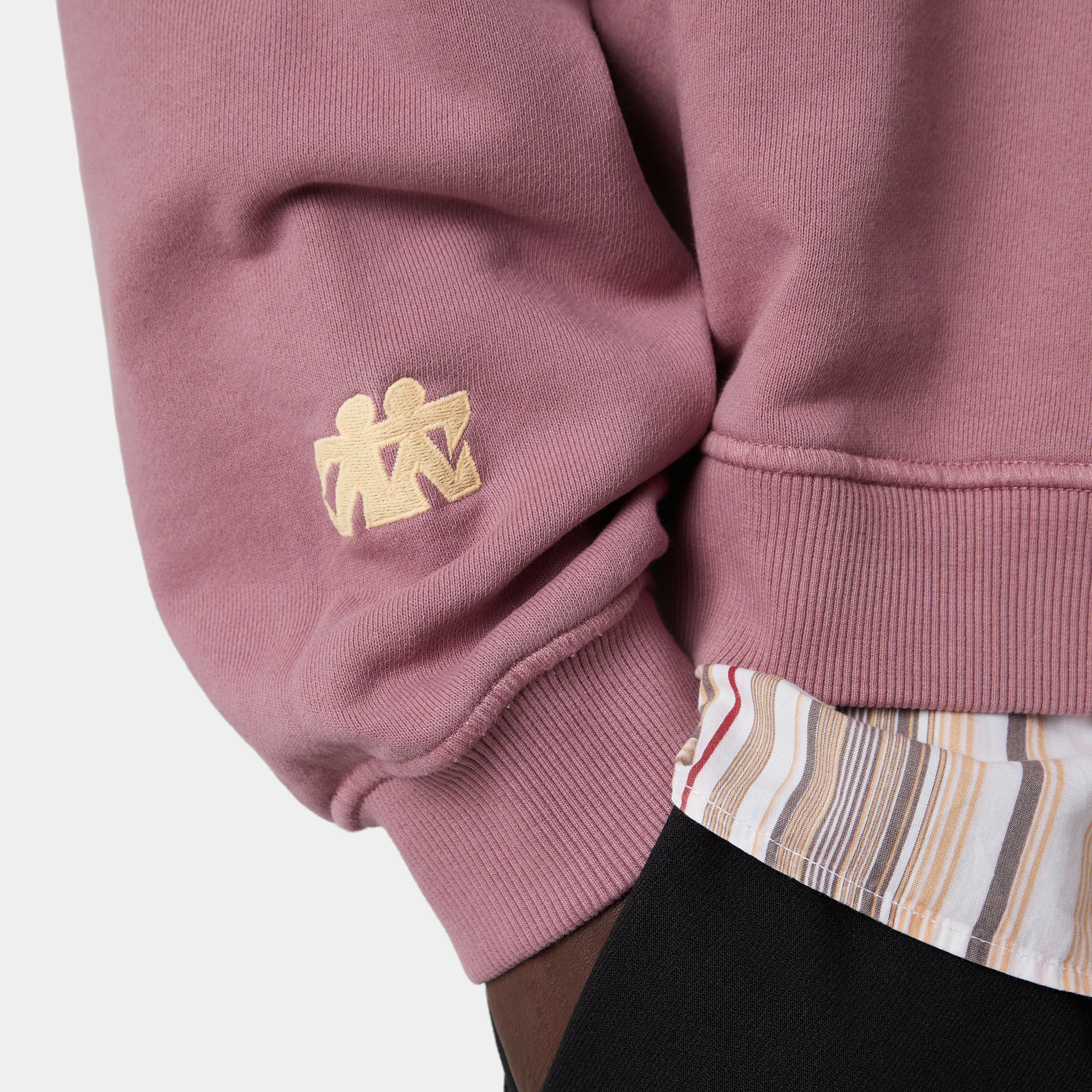 Mbuddy Taupe Oversized Crewneck