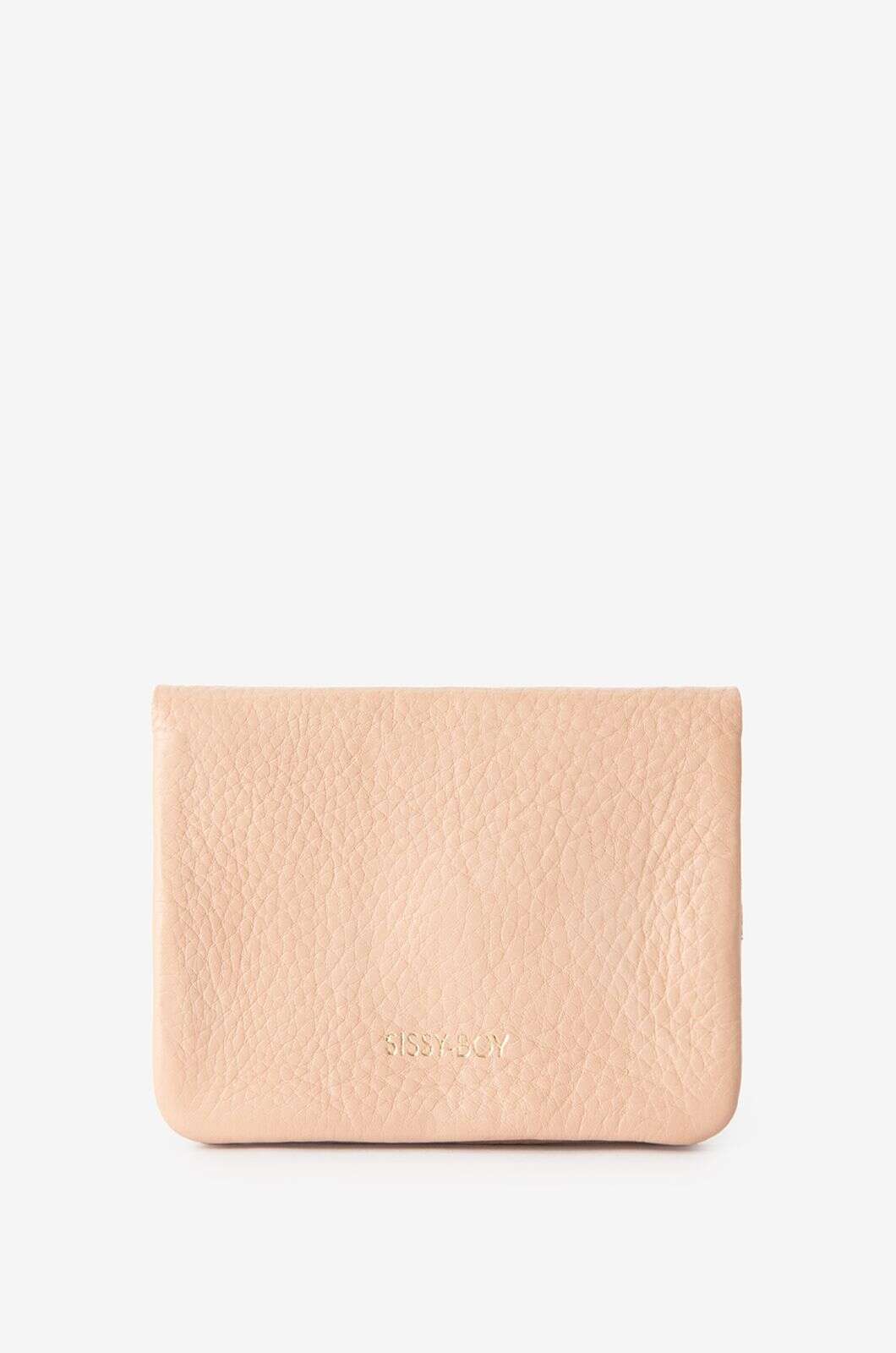 Lichtroze leren portemonnee