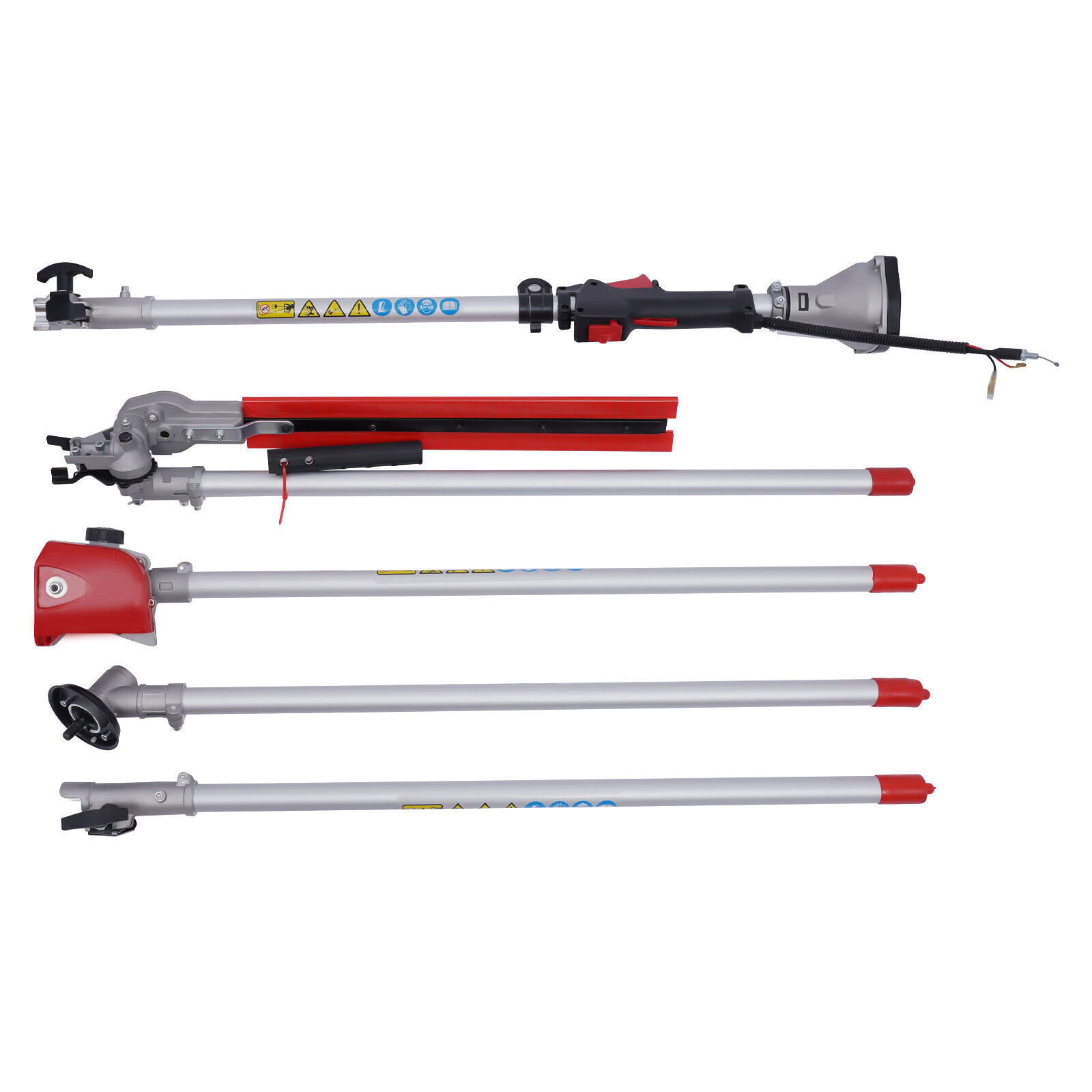51.7CC 2-Stroke 4 in 1 Gas Pole Saw Brush Cutter Gas Hedge Trimmer for Tree Weed for gardens, parks, yards - Image 3