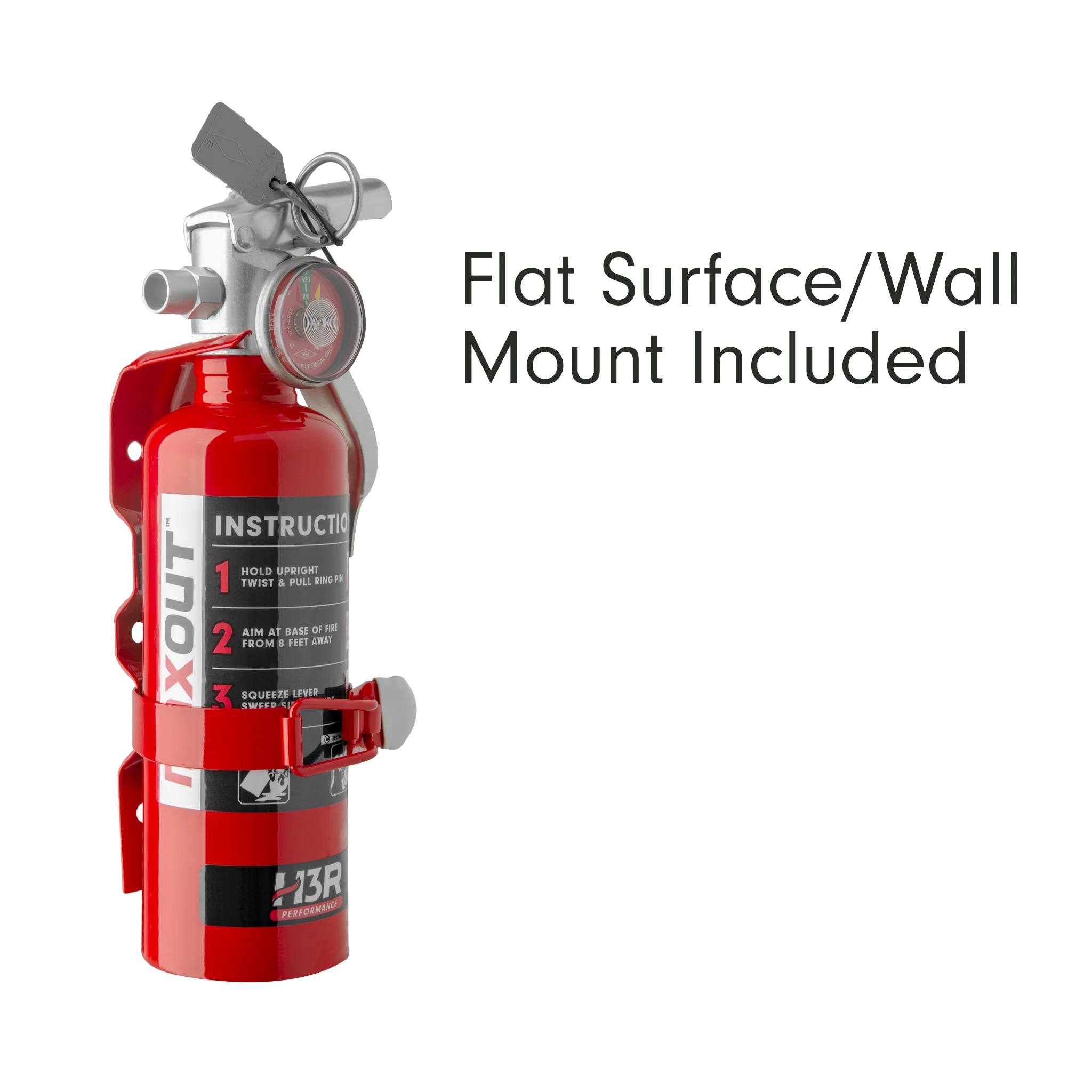 MaxOut Dry Chemical Car Fire Extinguisher 1.0 lb. Chrome(Chrome) - Image 4