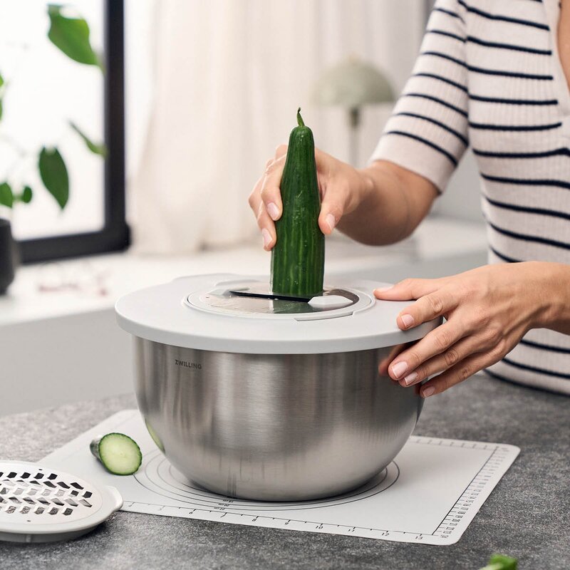 Fresh & Save vakuumskål i rustfritt stål med lokk 4L 24 cm