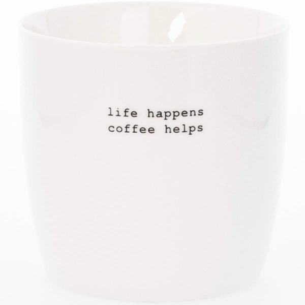 Krus life happens 30 cl hvit