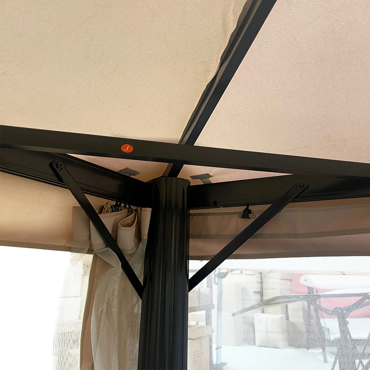 Garden Winds Replacement Canopy Top Cover Compatible with The Grand Patio 10x13 Gazebo - Riplock 350 - Slate Gray