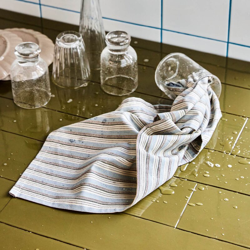 Cook kjøkkenhåndkle 75x55 cm 3 stk blå/sand