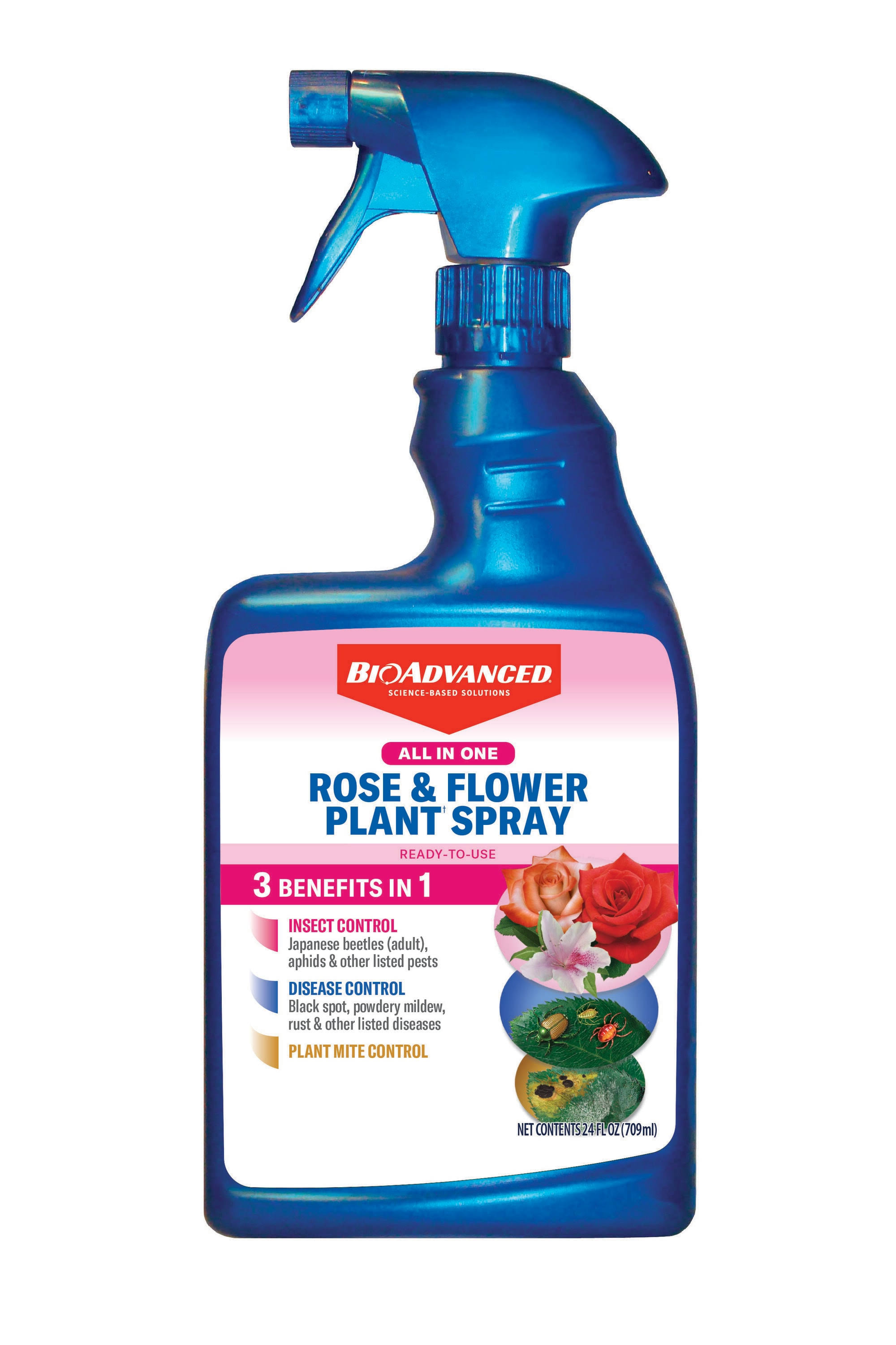 BioAdvanced All-in-One Rose & Flower Plant Care, Ready-to-Use, 24 oz