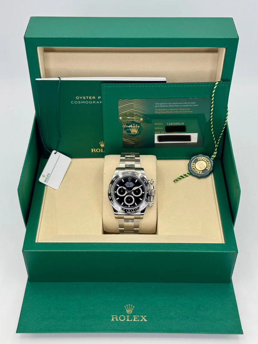 [Super Clone]Rolex Daytona 40mm Stainless Steel Black Dial  m126500ln-0002