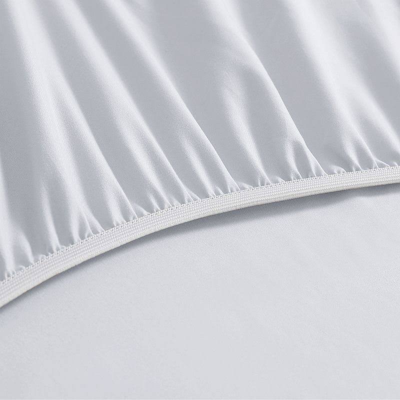 Swift Home Double Brushed Microfiber 16-inch Deep Pocket Single Fitted Sheet - Secure Fit for 14 inch- 18 inch Deep Mattress Twin - White