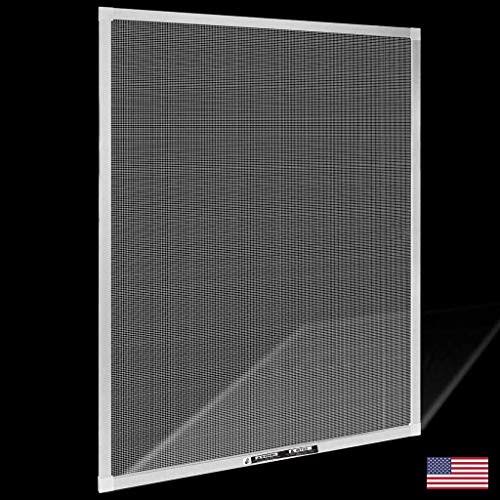 Window Screen Pre-Framed, Ready to Hang - Home Replacement Window Screens - Custom Sizes, Colors & Options - Frame Color: (White), Material Type: