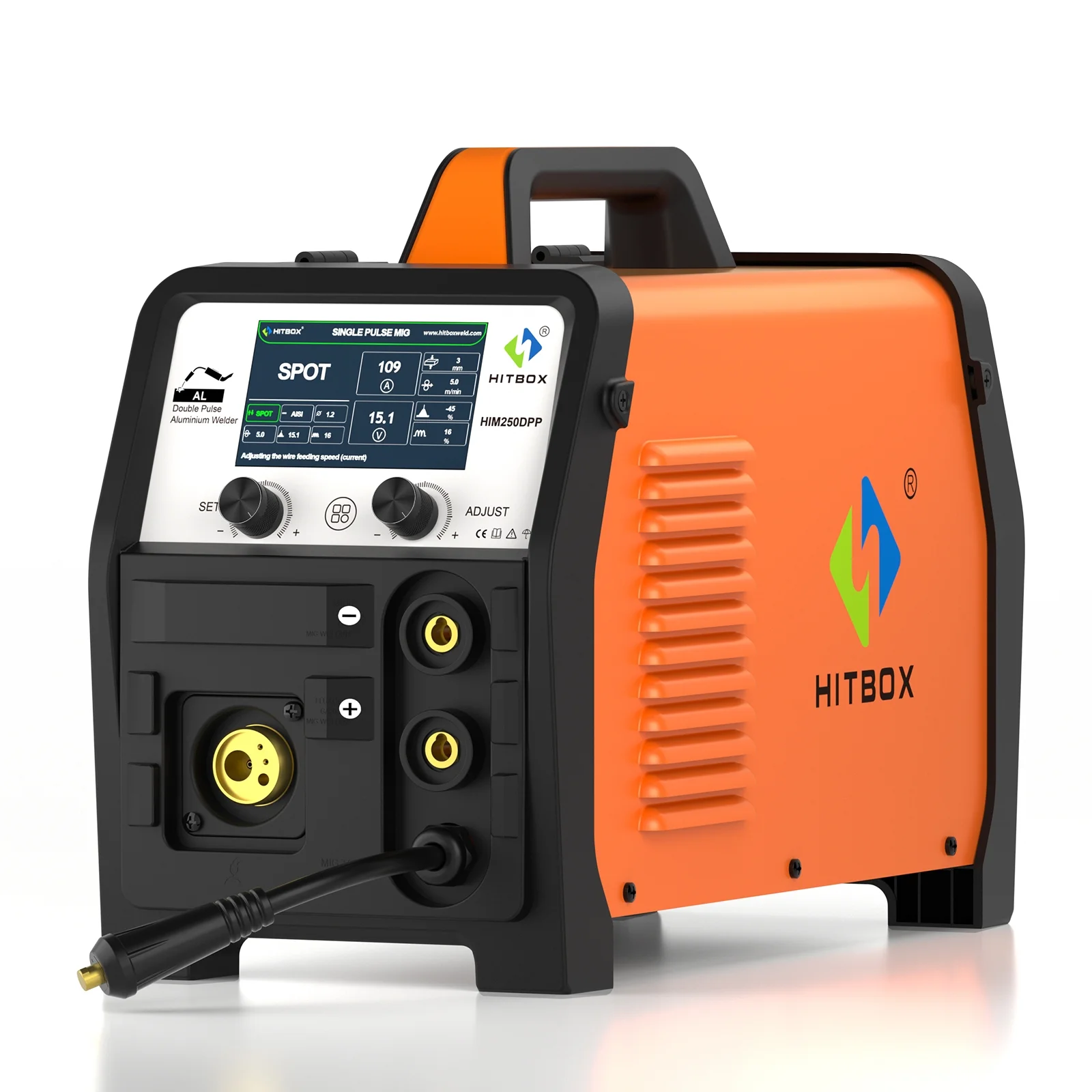 Aluminum MIG Welder, 200Amp Dual Pulse MIG Welder 110/220V, Gas /Gasless MIG Lift TIG MMA Stick Welding Machine - Image 2