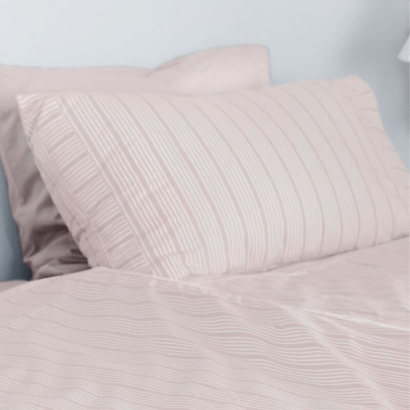Bedding Collection putetrekk 50x60 cm 2 stk powder rose stripes