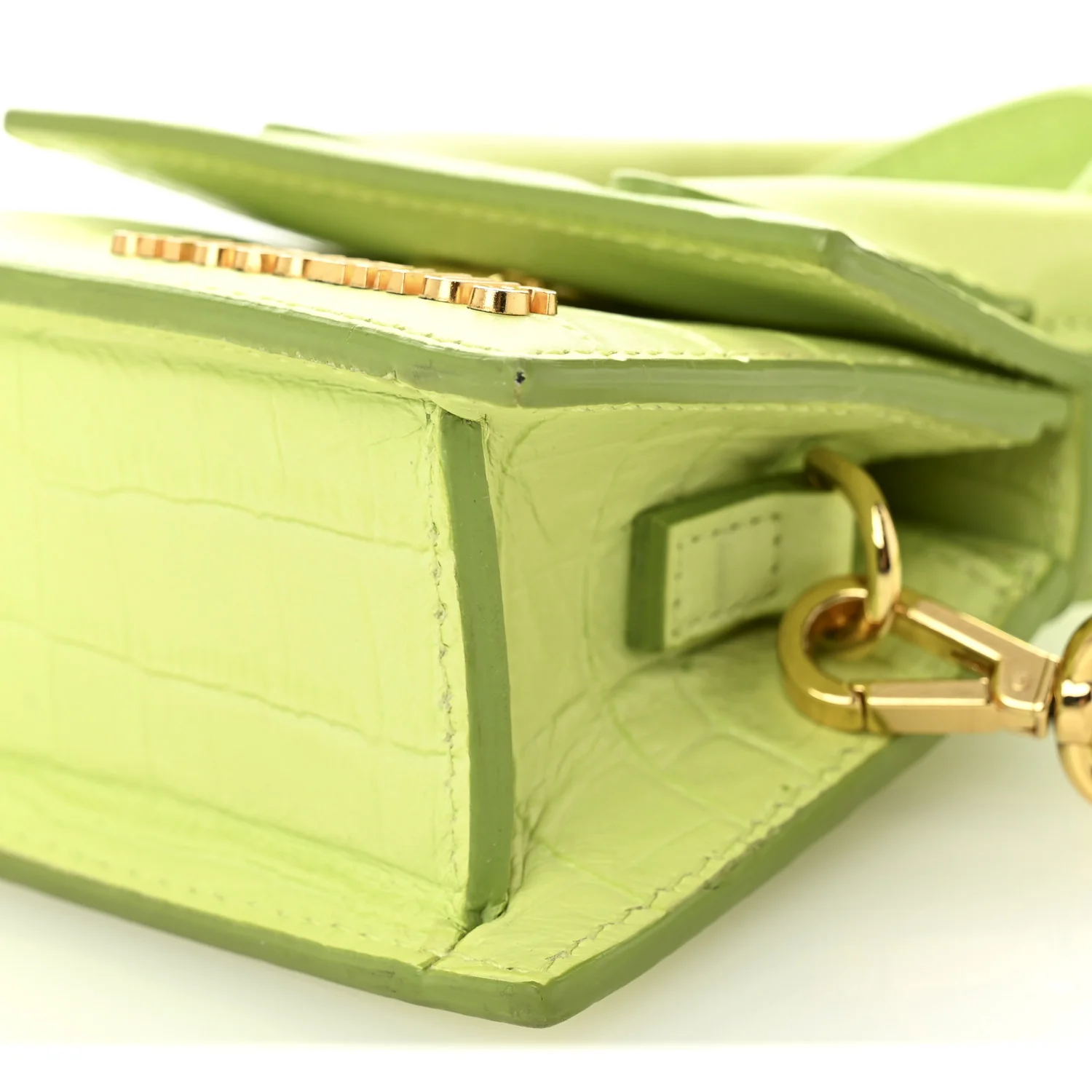 Calfskin Crocodile Embossed Le Chiquito Light Green