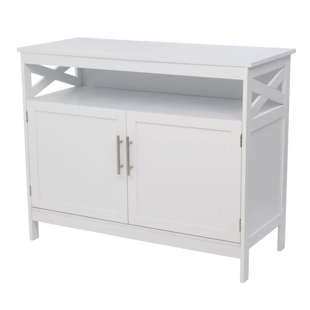 Ktaxon Kitchen Storage Sideboard Dining Buffet Server Cabinet Cupboard, Free Standing Storage Chest Cabinets and Shelf,White Image 8