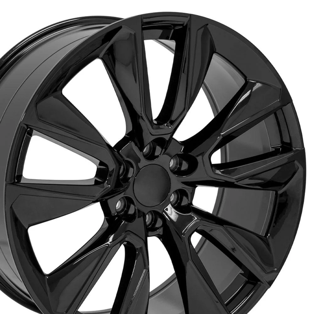 24 inch Rims Fits Silverado Suburban Tahoe Sierra Yukon Escalade 6x139.7 CV32 24x10 Black SET - Image 4