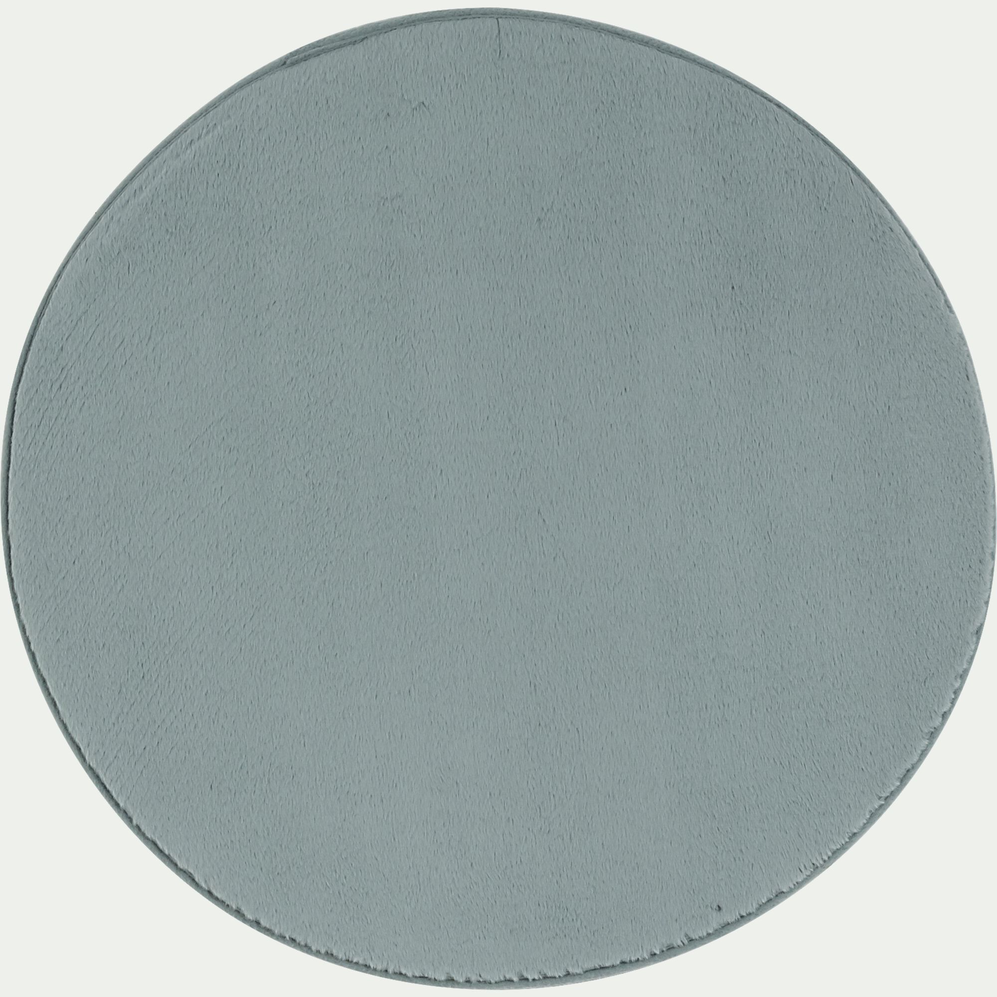 ROBIN - Tapis rond imitation fourrure - bleu calaluna D70cm
