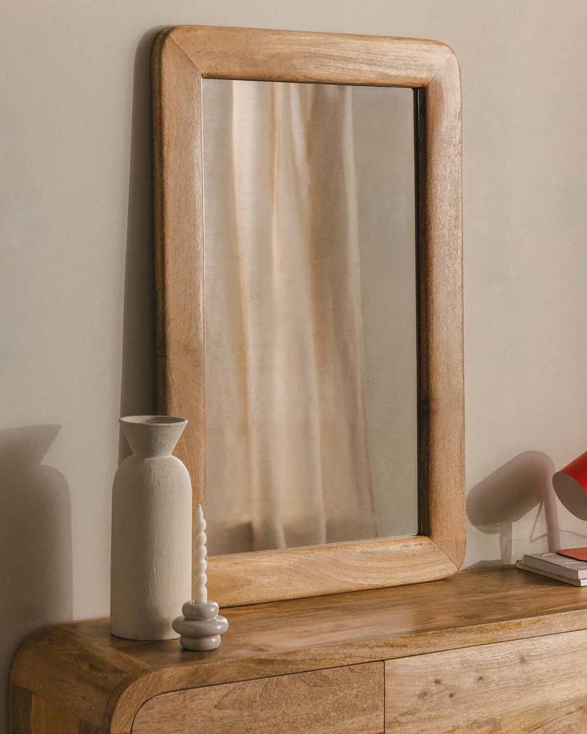 Reichel - Espejo de Pared de Madera de Mango (110x70 cm) Reichel