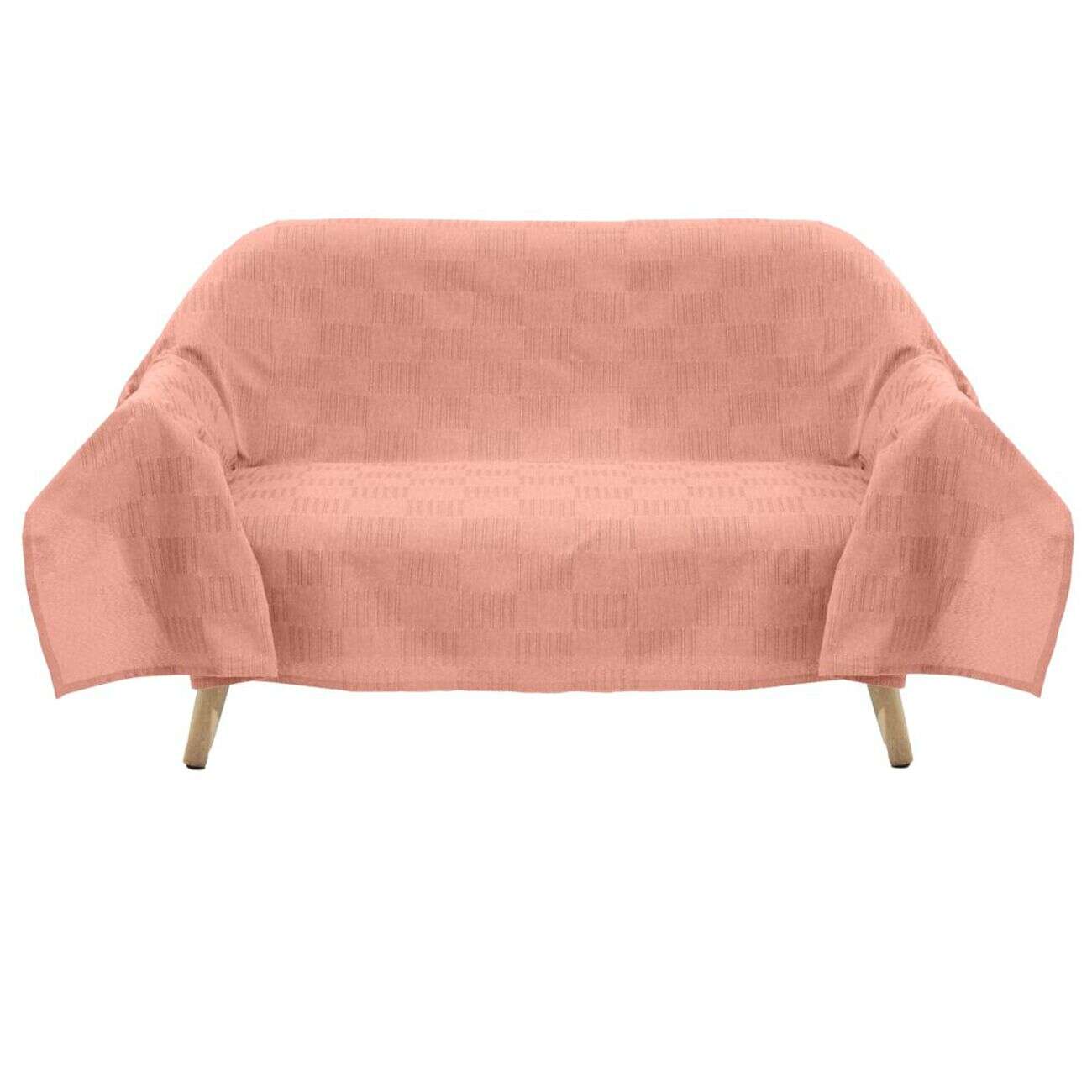 Jeté de canapé tissu uni polycoton 170x250cm (3 modèles)