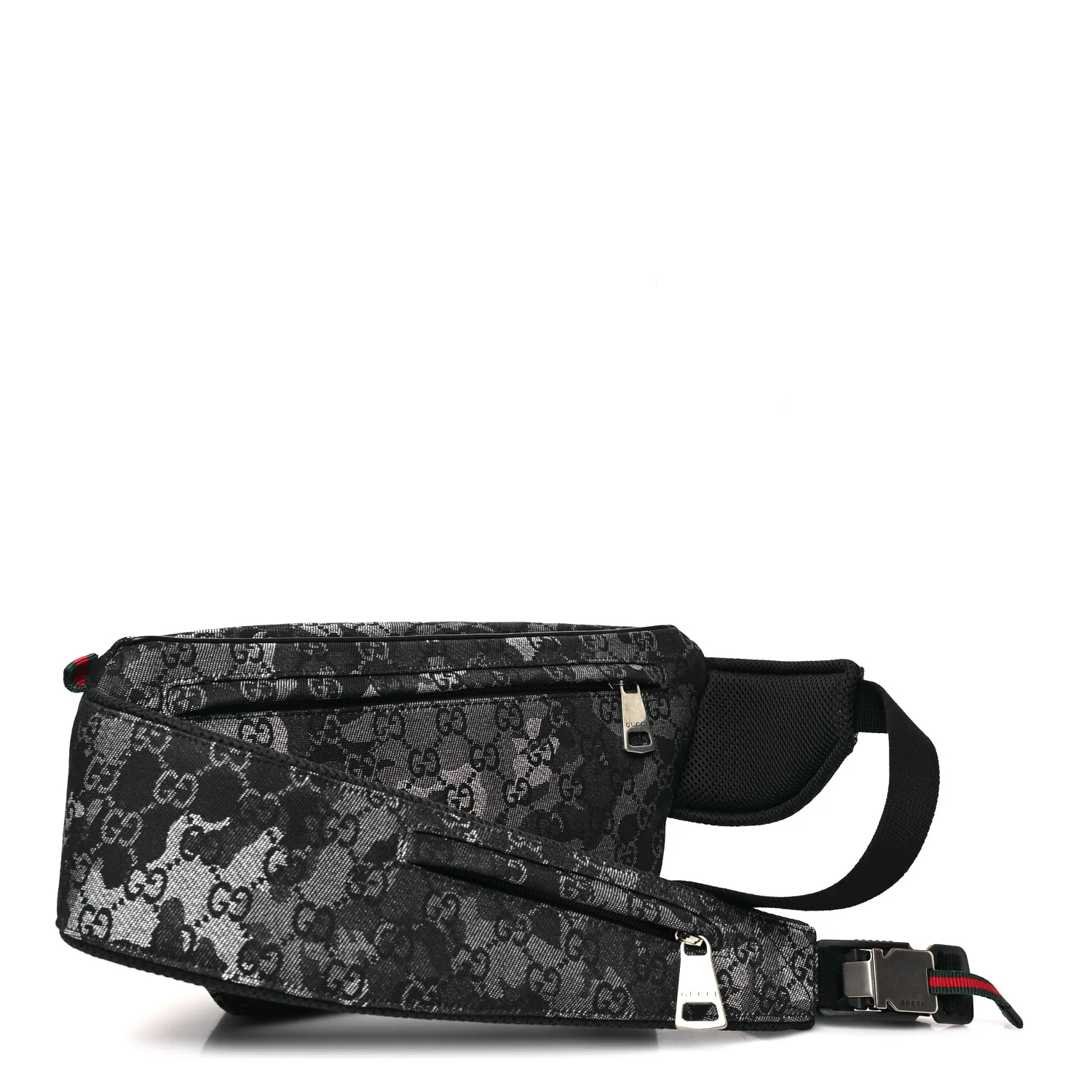 Denim Monogram Web Belt Bag Blue Multicolor