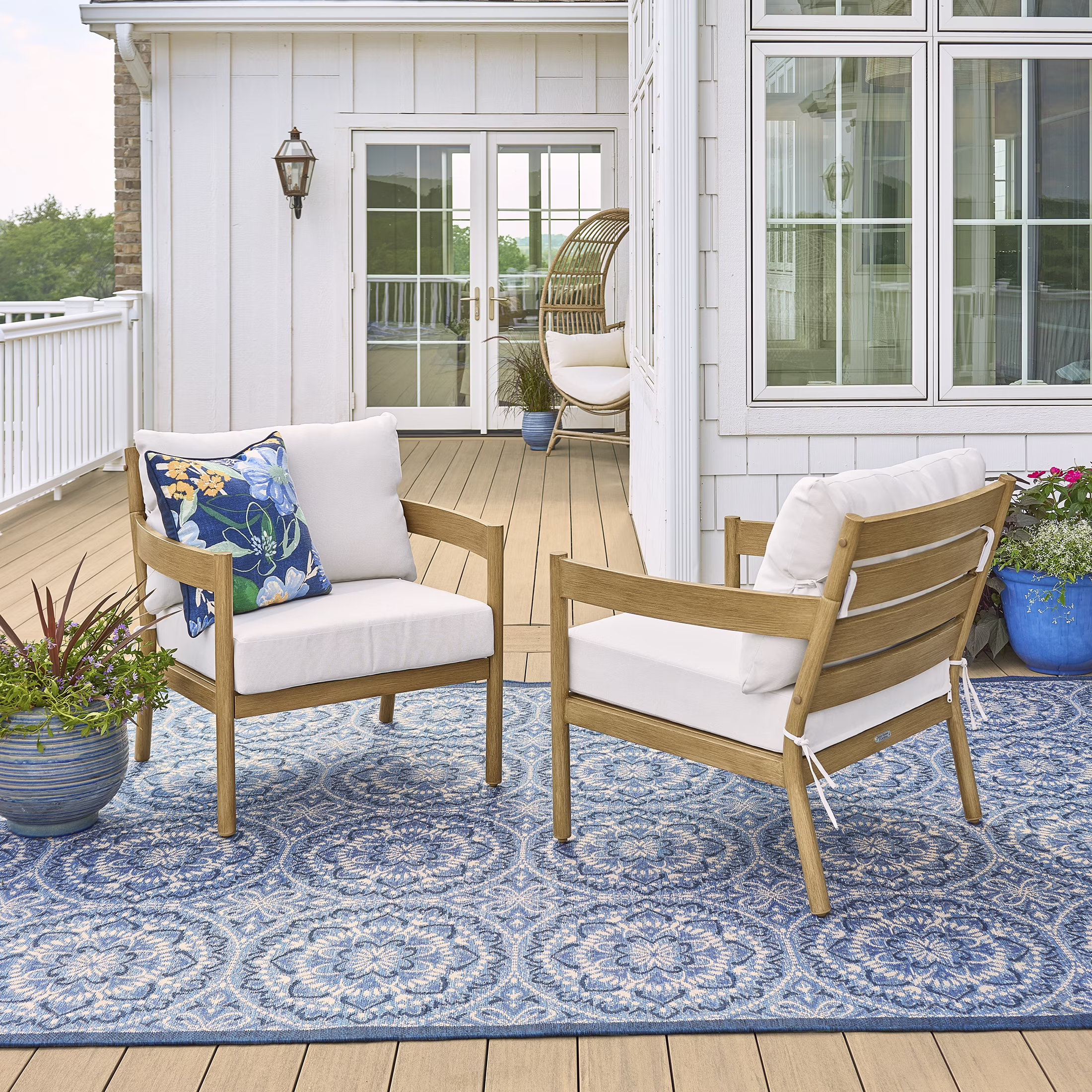 Better Homes & Gardens Astrid 2-Piece Steel Outdoor Conversation Set, Tan