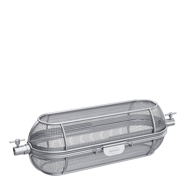 Kurv til rotisserie i rustfritt stål 43x15 cm