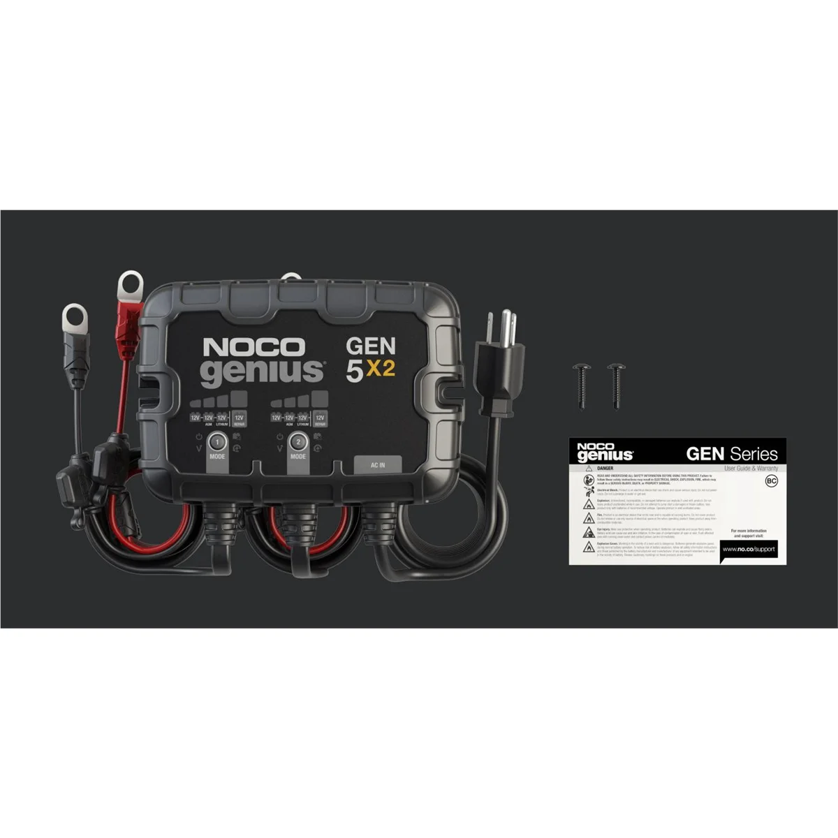 Genius GEN5X2: 2-Bank 10A (5A/Bank) 12V Onboard Battery Charger and Maintainer - Image 4