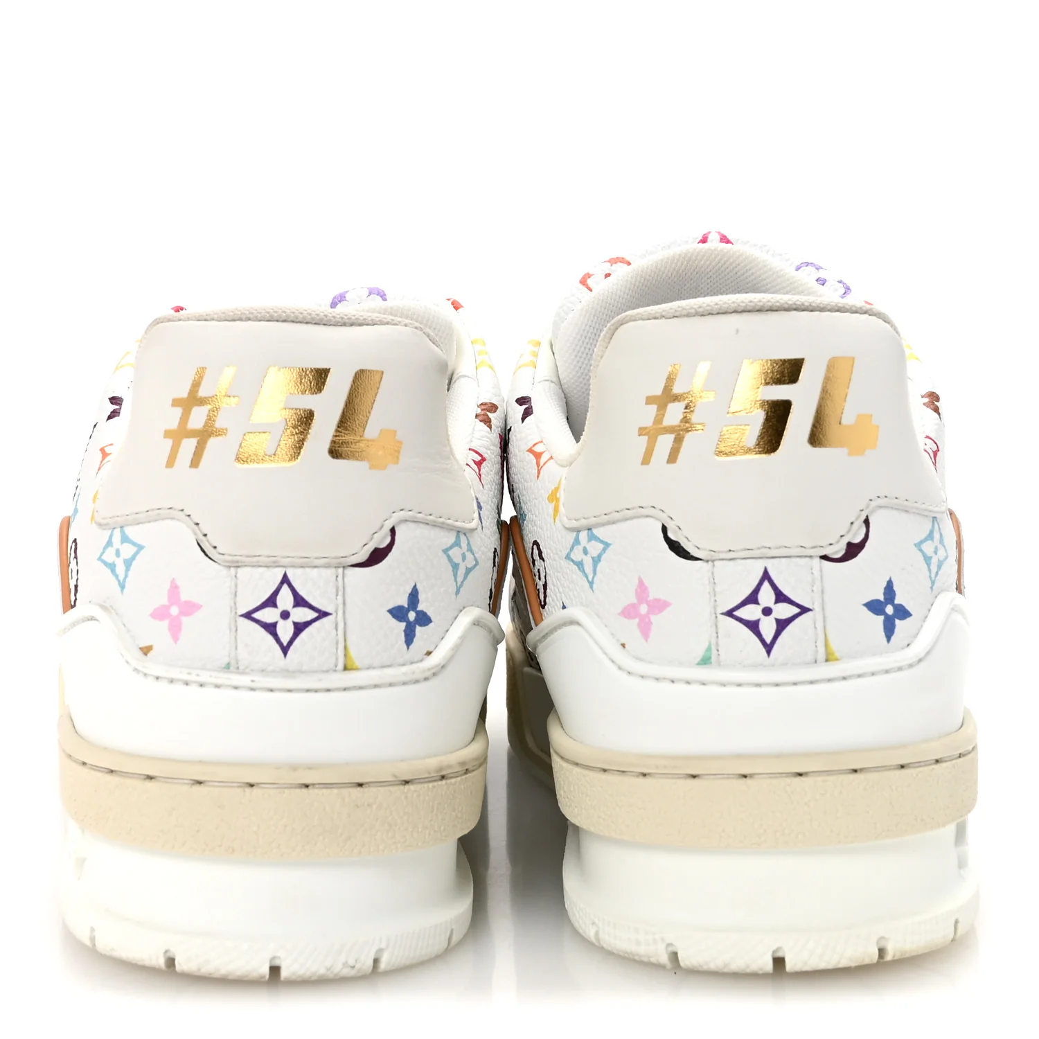LV X TM Calfskin Monogram Multicolor Womens LV Trainer Sneakers 37.5 White