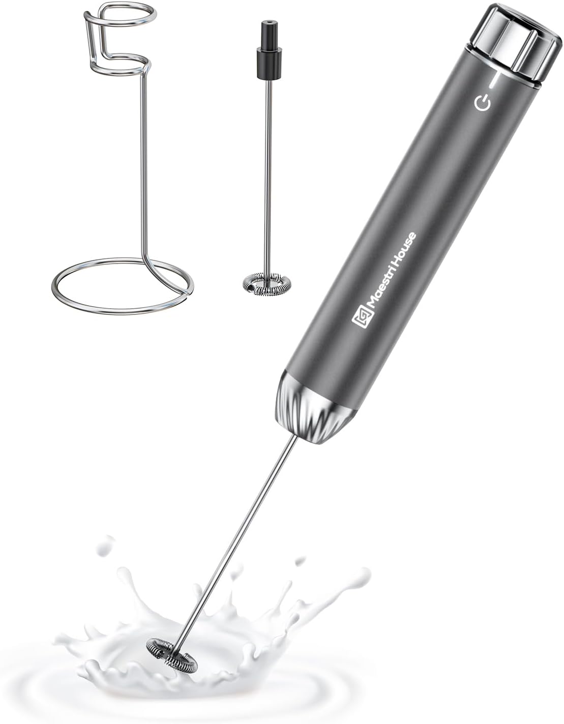 Maestri House LunaFro Max Rechargeable Milk Frother, Stepless Speed Control