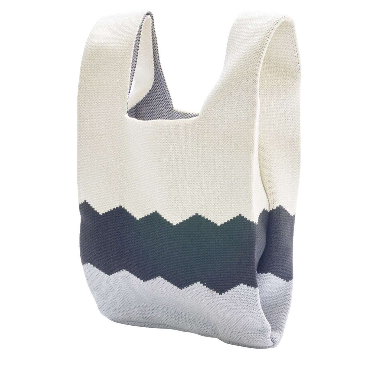 Sac de plage tissé à motif 19,5x9xH34cm (2 modèles)