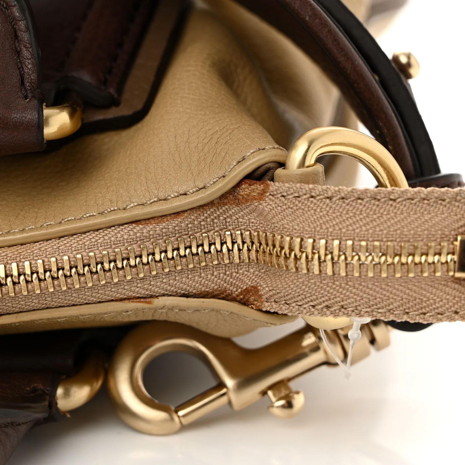 Calfskin Double Handles Hobo Brown