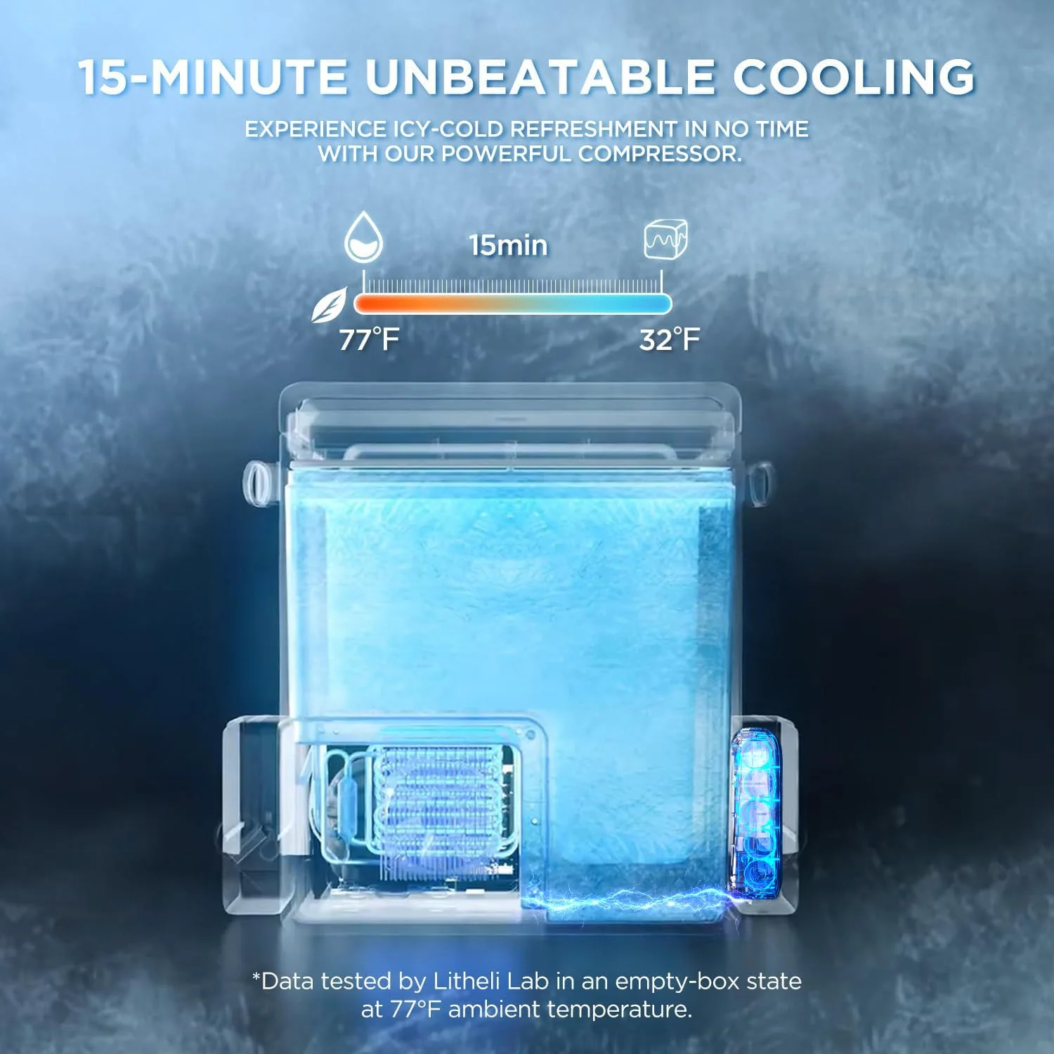 16L Backpack Refrigerator, Portable Electric Fridge Freezer Compressor Cooler for Fast Cooling Down to -4°F with Ergonomic Backpack Design for Camping, Road Trips, RV, Boat, Beach - Image 3
