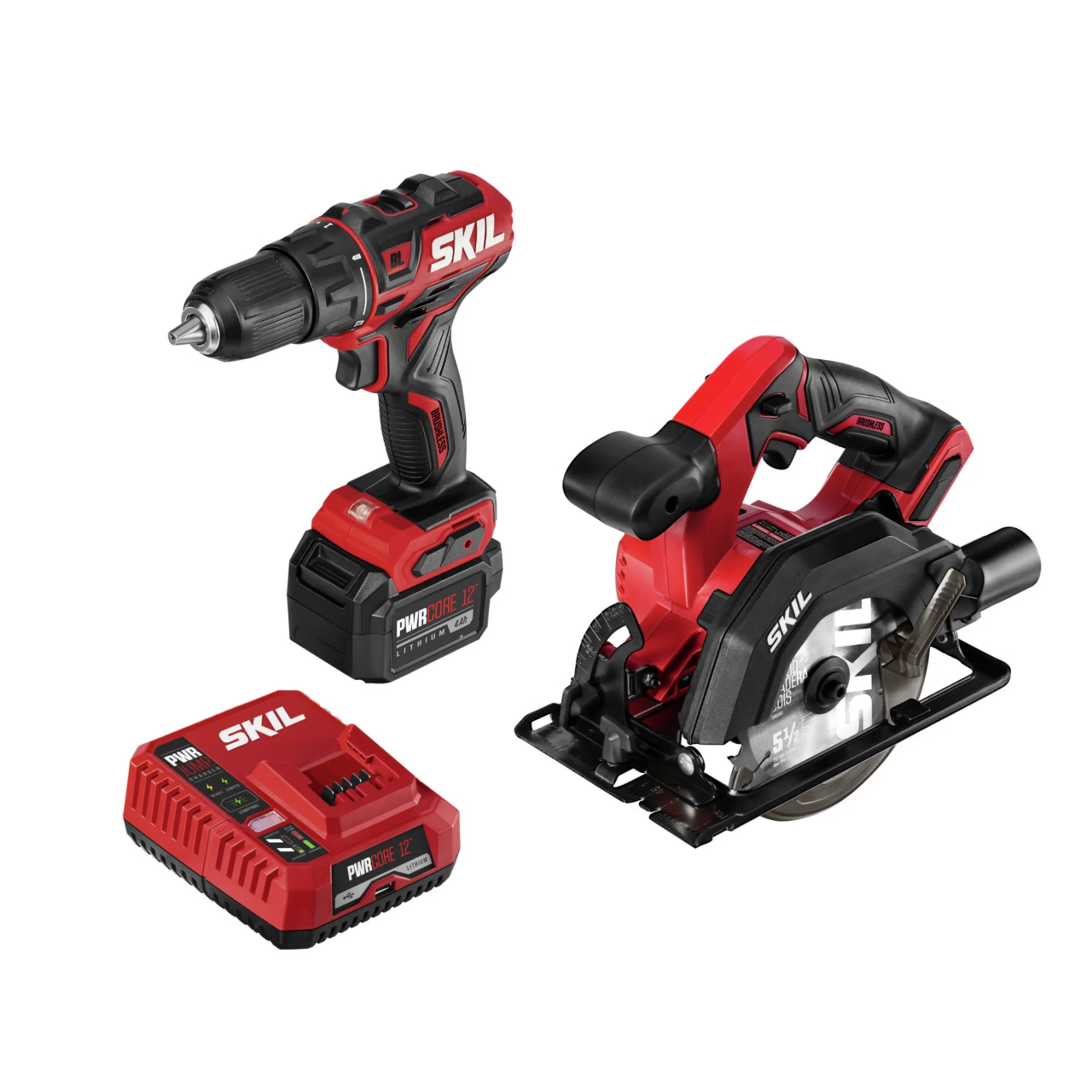 Brushless 12V Cordless Drill Driver, Circular Saw, and Oscillating Multi Tool Kit - Image 2