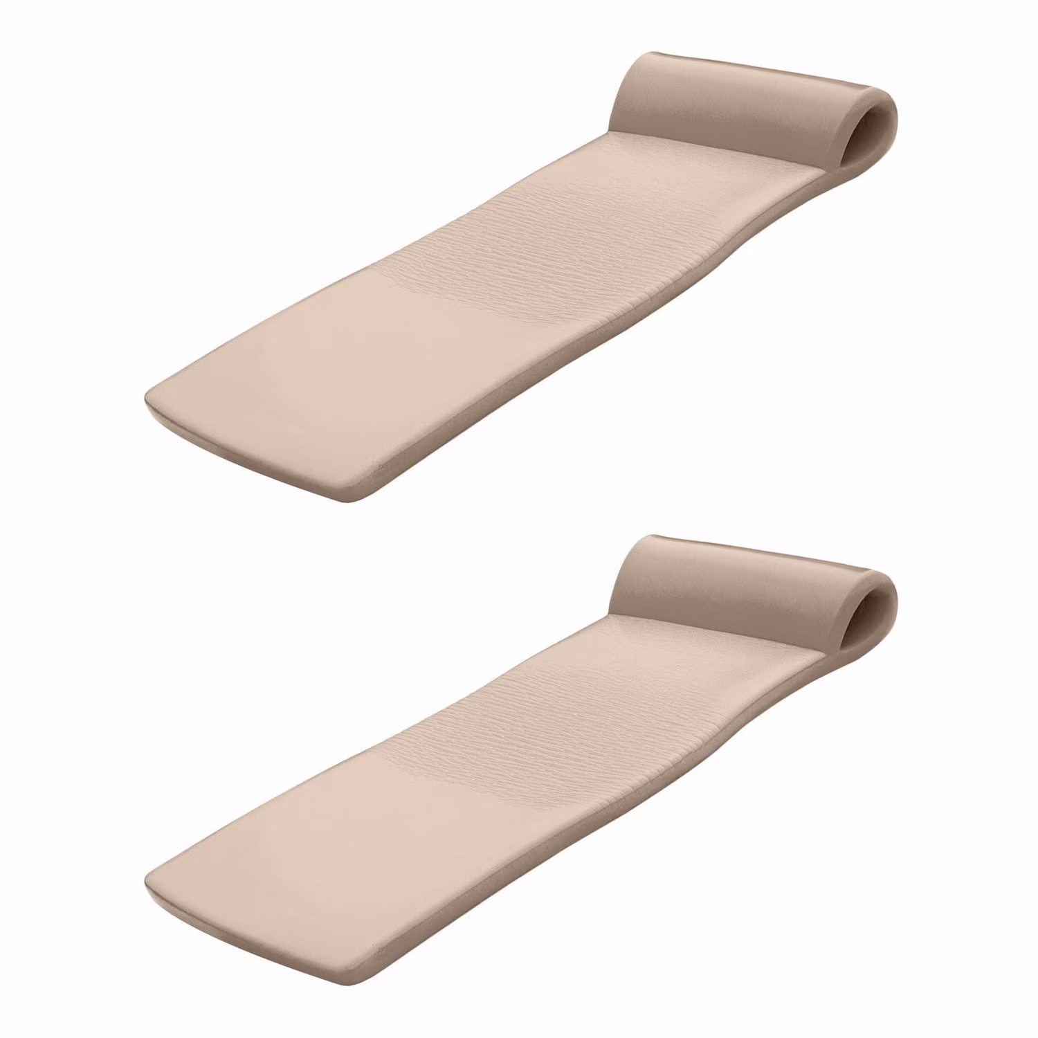 Sunsation 1.75" Thick Foam Pool Float Lounger w/ Headrest, 2 Pack, Bronze
