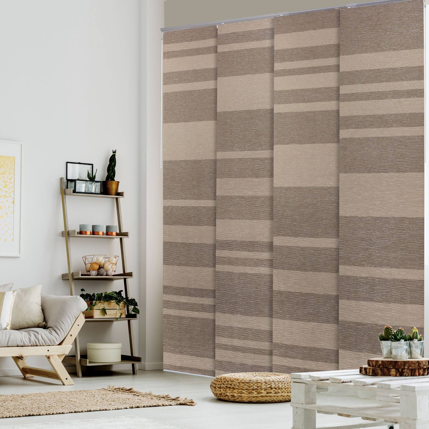 Wood | Deluxe Adjustable Sliding Panels | Blackout | GoDear