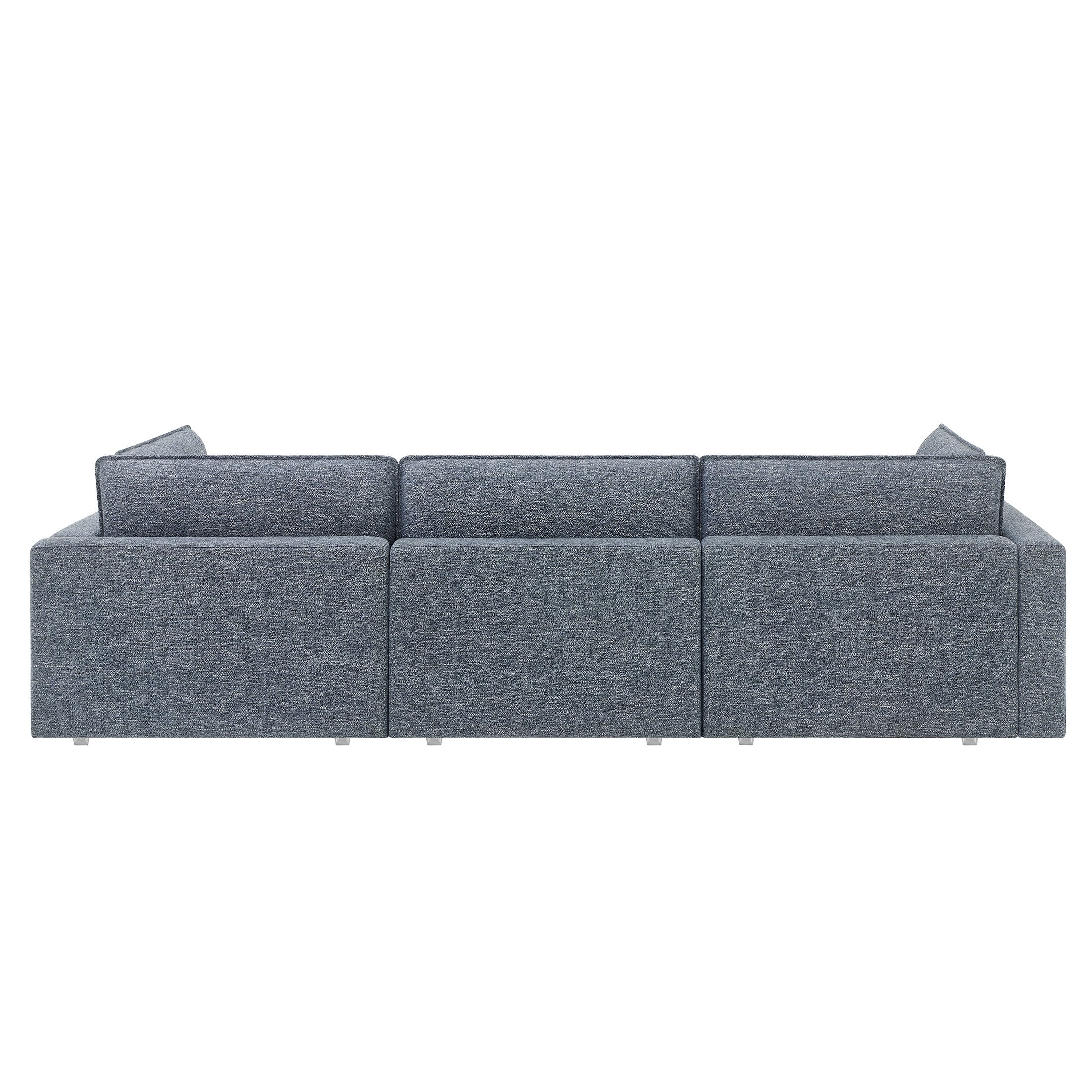 Better Homes & Gardens Weston 107.5 Cloud Modular Sectional Sofa, Heathered Blue
